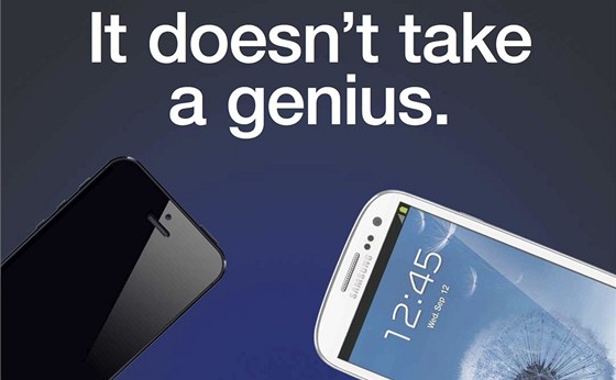 Srovnávací reklama Samsungu Galaxy S III s iPhonem 5, která se objevila v USA,