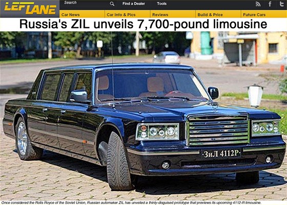 Limuzína Zil 4112-R, ve které by ml jezdit ruský prezident Putin.