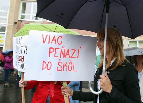Stávka uitel ve Zvolenu na Slovensku (13. záí 2012)