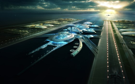 Architektonické studio Gensler navrhlo nové plovoucí letiště v Londýně. 