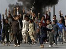 Protesty proti filmu Nevinnost muslim v afghánském Kábulu (17. záí 2012)