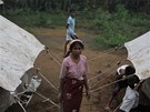Uprchlický tábor pro barmské muslimy nedaleko msta Sittwe.