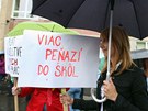 Stávka uitel ve Zvolenu na Slovensku (13. záí 2012)