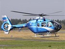 Policejn vrtulnk EC-135 vyuvan pro leteckou zchrannou slubu pro Prahu a...