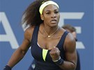 JÁ! Serena Williamsová a její bojovné gesto ve finále US Open.