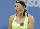 TAKHLE JO! Viktoria Azarenková slaví povedený úder ve finále US Open proti