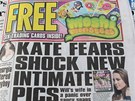 Snímky Kate nahoe bez otiskl i list Irish Daily Star.