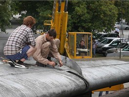 Olomoucký tupolev u piel v rámci sthování do soukromé sbírky nedaleko Plzn...