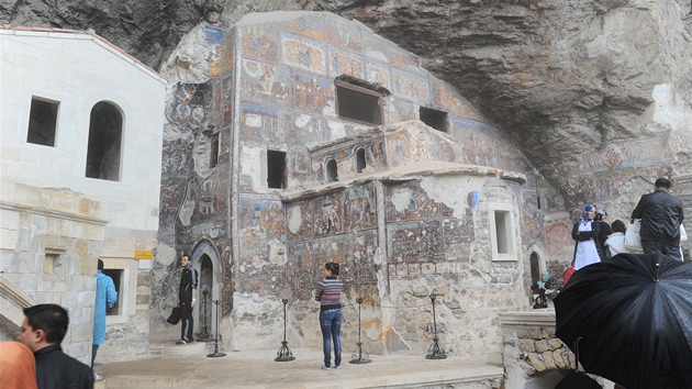 Pekrsn fresky na skalnm klteru Sumela