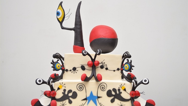 Dort ve stylu Joana Miró od newyorské cukrářky Sylvie Weinstockové.