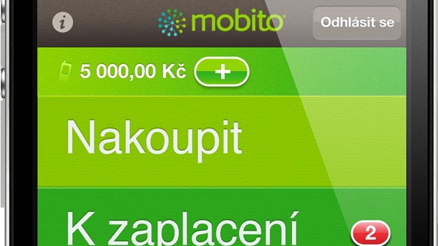 Aplikace pro mobiln platby Mobito