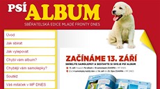 Takto vypadá web sbratelského alba nejoblíbenjích ps.
