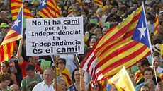 V Barcelon vyly do ulic dva miliony lidí.  Doadovali se nezávislosti...