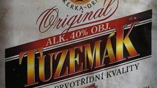 Etiketa Tuzemák, výrobce likérka Drak