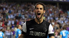 NAD�ENÍ. Isco z Málagy se raduje ze vst�eleného gólu.