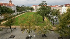 Pestavné Mikuláské námstí v Plzni. 