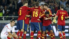 GÓL A� V ZÁV�RU. Fotbalisty �pan�lska zachránil v Gruzii a� v 86. minut�