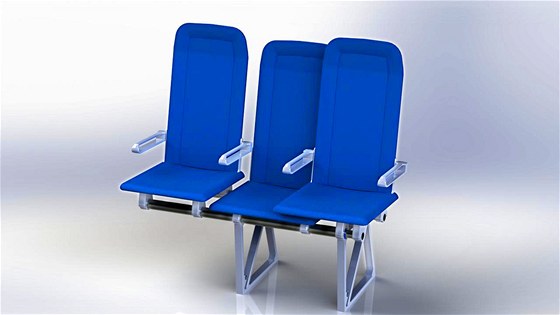 Posuvná sedadla v letadle
