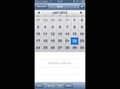 iPhone 5 - zobrazení kalendáe je stále stejné.