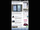 iPhone 5 - zobrazení internetu na výku na velkém displeji nového iPhonu.