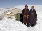 Tetina Mongol se dodnes iví pastevectvím a se svým dobytkem putují stepí....