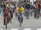Prvn Velk budjovick cyklojzdy se zastnilo na 200 lid. Trasa mila