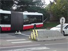 Nehoda na autobusové zastávce Slídlit Kr