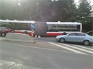 Nehoda na autobusové zastávce Slídlit Kr