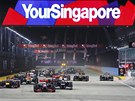 Start Velké ceny Singapuru formule 1