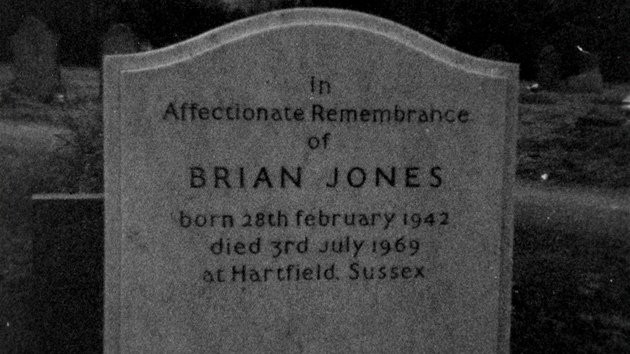 Pomnk na hrobu Briana Jonese