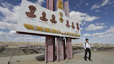 Pomník hrdinským mongolským vojákm v Sajnandu