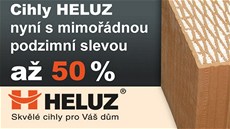 Cihly Heluz nyní koupíte s mimo�ádnou padesátiprocentní slevou.