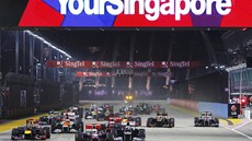 Start Velké ceny Singapuru formule 1
