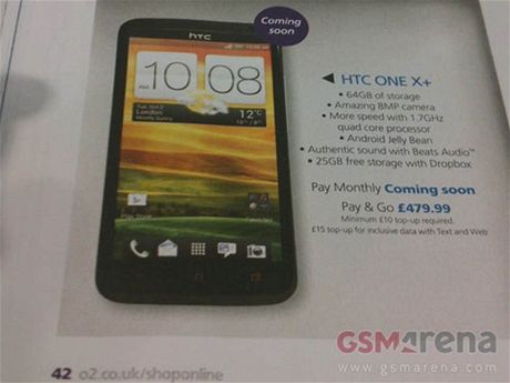 HTC One X+ v broue britskho O2