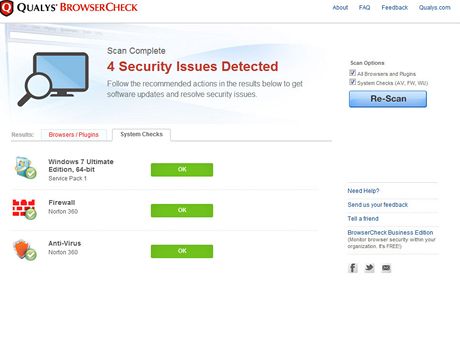 BrowserCheck by Qualys.com