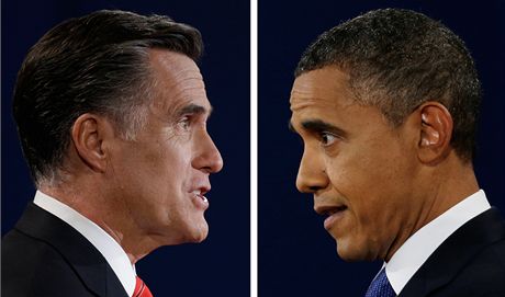 Dvojsnmek Mitta Romneyho a Baracka Obamy z prvn televizn debaty v Coloradu