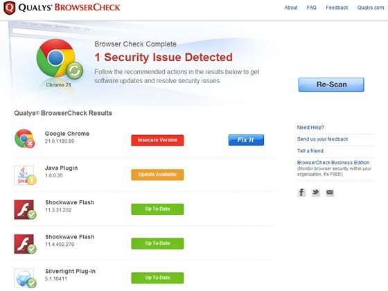 BrowserCheck by Qualys.com