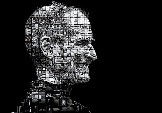 Mozaika Steva Jobse a jeho klíčových zařízení (autor: Charis Tsevis)