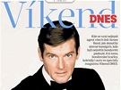 Titulní strana magazínu Víkend DNES na téma James Bond - Roger Moore