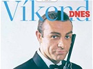 Titulní strana magazínu Víkend DNES na téma James Bond - Sean Connery