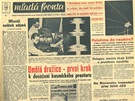 Titulní strana Mladé fronty z 10.10.1957