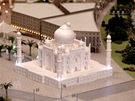 Maketa ásti dubajského Msta zázrak s hotelem Tád Mahal a kopií ikmé ve v