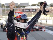 JSEM VTZ. Sebastian Vettel slav triumf ve Velk cen Japonska. 