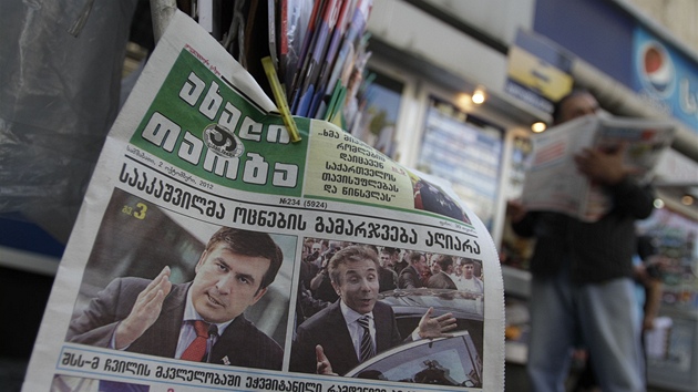 Gruznsk noviny den pot, co Saakavili uznal svoji volebn porku (3. jna 2012)