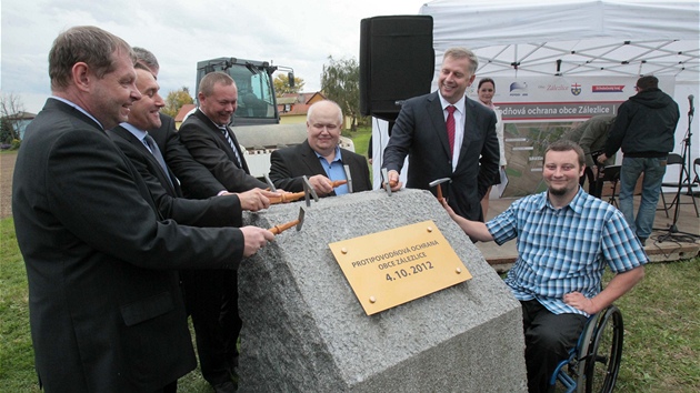 Zlezlice - stavba protipovodovch hrz