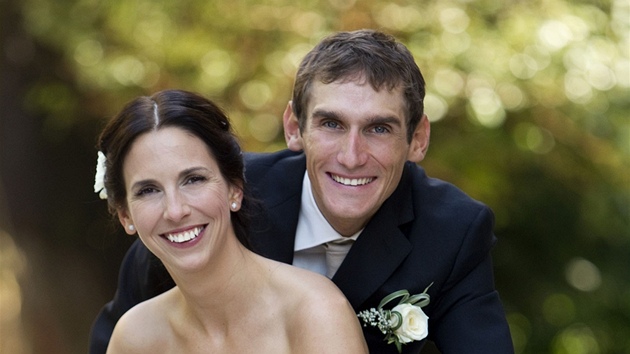 Cyklista Roman Kreuziger si vzal snoubenku Michaelu (5. jna 2012).
