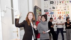 Johanna Jelinek v expozici IKEA na pra�ském Designbloku