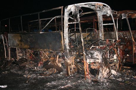 Poár autobus v Pavelkov ulici v Olomouci