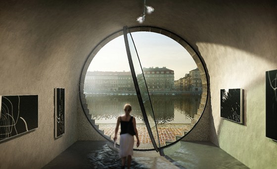 Galerie ve výklenku - architektonický návrh, jak vyuít niky v nábení zdi.
