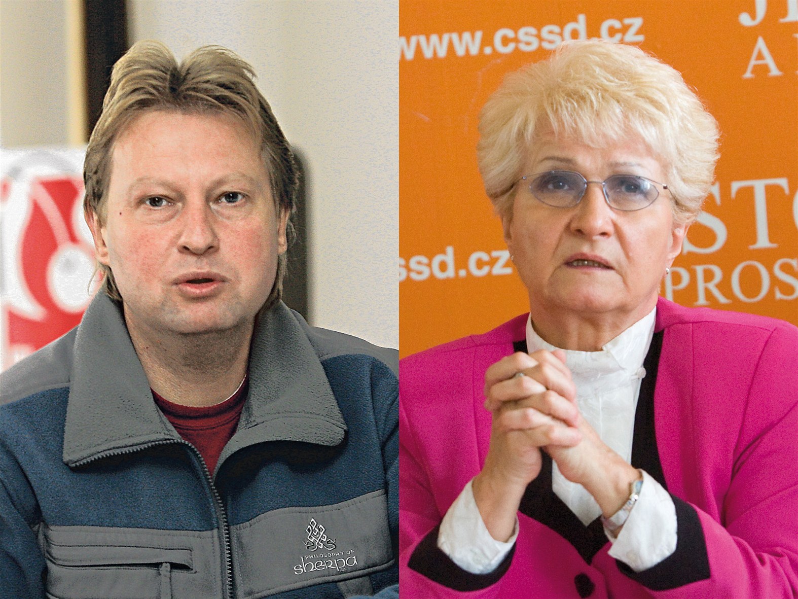 Ji�í Valenta z KS�M a Milada Emmerová z �SSD.